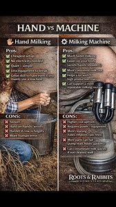 Let’s talk real homestead systems — not aesthetics. 👀🐄 Hand milking and a milking machine both work… but they’re not the same. 🖐️ Hand milking = cheap, simple, off-grid friendly ⚙️ Machine milking = faster, easier on your body, more equipment to clean The truth is… the “best” method depends on your goals, your cow, and your lifestyle. Which one would you choose — HAND or MACHINE? 👇 #HandMilking #MilkingMachine #MilkCow #HomesteadLife #DairyCow #RawMilk #Homesteading #FarmLife #BackyardDairy 
