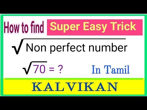 Square root tricks in Tamil / How to find Square root for non perfect numbers easily / Square tricks
