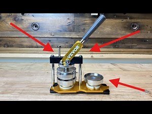 Vevor button maker machine 75mm (3-inch) badge press kit Unboxing and testing / ASMR