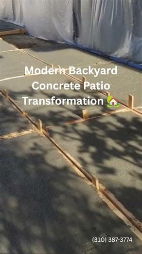 Modern Backyard Concrete Patio Installation | Orange County CA🏡