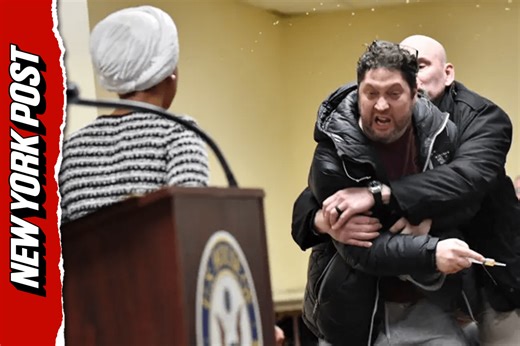 Chaotic moment Ilhan Omar sprayed with unknown substance at town hall