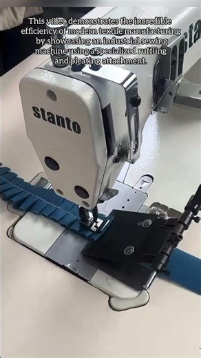 Automated Industrial Sewing Machine with Ruffling Attachment