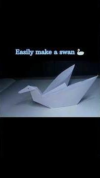 How to easily make a swan 🦢 out of paper. #papercraft #papercrafts #origami #paper