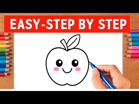 🍎 How to Draw a Cute Apple | Step-by-Step Apple Sketch Tutorial for Beginners