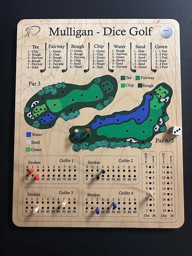 Maple Dice Golf Board Game: Tabletop Family Fun - Etsy