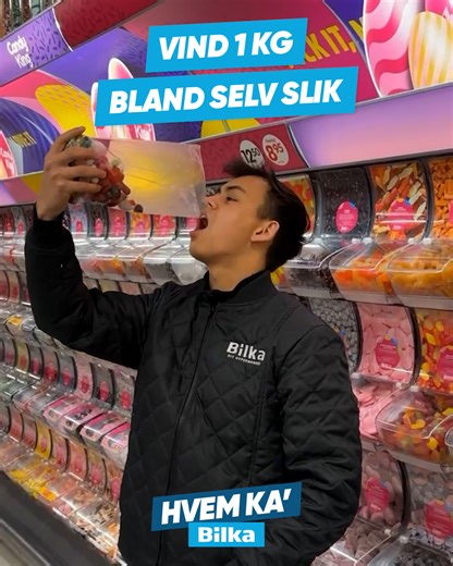 🍬 𝗞𝗢𝗡𝗞𝗨𝗥𝗥𝗘𝗡𝗖𝗘: 𝗩𝗜𝗡𝗗 𝟭 𝗞𝗚 𝗕𝗟𝗔𝗡𝗗 𝗦𝗘𝗟𝗩 𝗦𝗟𝗜𝗞 🍬 På Fredag d. 24-04 har vi fantastisk tilbud på bland selv slik til kun 7,95 kr. pr. 100 g. Det fejre vi med en konkurrence. Du kan blive den heldige vinder af 1 kg bland selv slik Sådan deltager du: 👇 ✍️ Skriv dit yndlings bland selv slik i kommentarfeltet. 📅 Vinderne trækkes fredag 24-04 kl.08.00 og annonceres her i opslaget. Præmien skal afhentes samme dag ved at henvende sig i kundeservice. Husk at 👍 Bilka Herning 