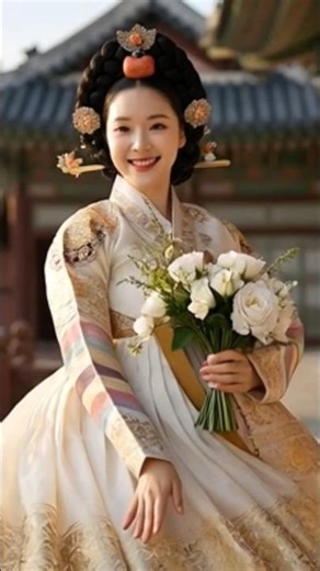 Exquisite South Korean Bridal Look | Traditional Hanbok Elegance