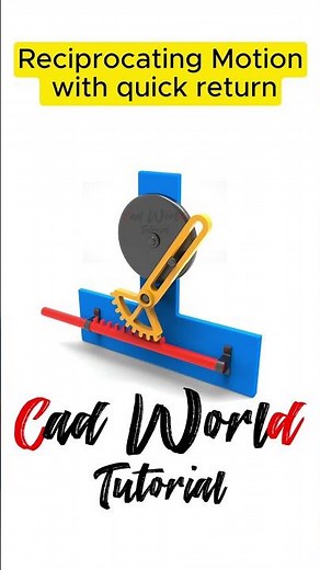 Reciprocating Motion - Quick Return #3ddesign #solidworks #prototype #mechanical #learning