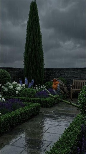 Rain on Glass Greenhouse | Clarity Focus 🏠 #cottagecore #garden #englishcottage #gardening