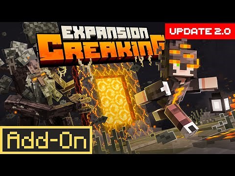 CREAKING EXPANSION 2.0 ADDON - Adds INSANE Cave Biomes & Bosses in Minecraft Bedrock Survival!