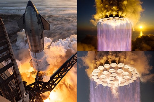 Up-Close Look at SpaceX Starship Successfully Firing All 33 Raptor Engines