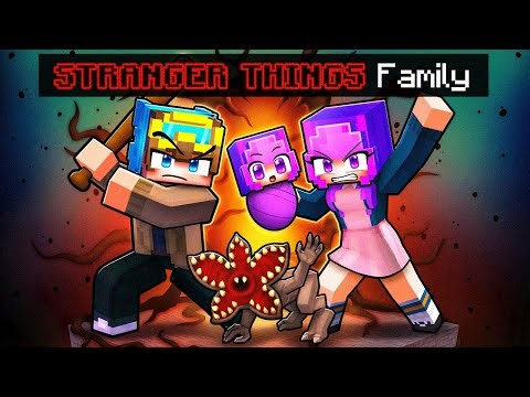 Having a STRANGER THINGS FAMILY in Minecraft!