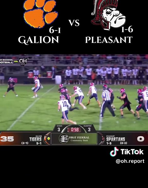 Galion vs Pleasant High school Football week 7 #highschoolfootball #ohiosports