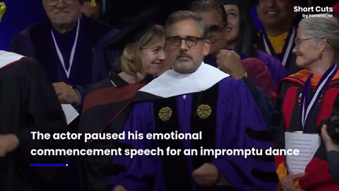 Steve Carell turns Northwestern graduation into a dance party