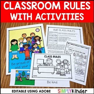 Editable Classroom Rules & Expectations Posters & Activities for Back to School