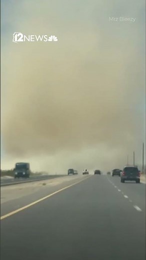 Massive dust devil crosses road in Arizona