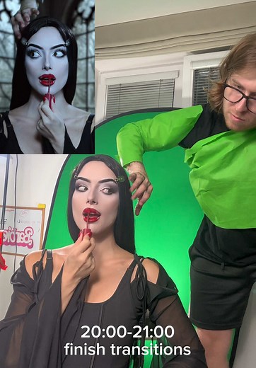 Morticia Addams Makeup Transformation Tutorial