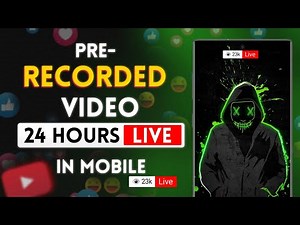 How to Live Stream Pre Recorded Video on YouTube | How to Live Stream 24/7 on YouTube Through Mobile