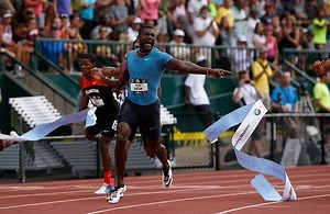 Asafa Powell loses to Justin Gatlin in 100m event at the Diamond League