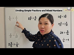 Dividing Simple Fractions and Mixed Numbers Tagalog - Videos For Kids