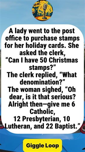 Misunderstanding Christmas Stamps At The Post Office#funny #joke #humor