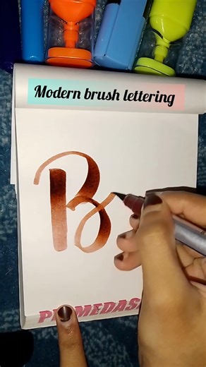 modern brush lettering -letter 'B' tutorial for beginners #calligraphy #art #calligraphylattering