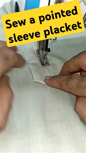 Sew A Pointe Sleeve placket #tailor #shortstrends