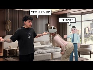 FLIRTING WITH ANOTHER GUY ON THE VR PRANK!! *gets heated*