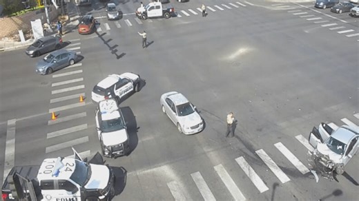 Fleeing vehicle ends in crash near Desert Inn and Decatur, suspect in custody