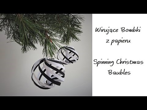Jak Zrobić Wirujące Bombki z Papieru? / Bombki Choinkowe