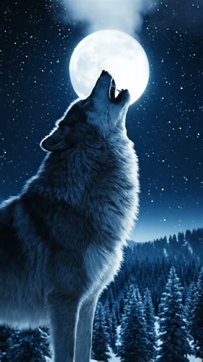 Wolf Howling at Night | Nature Sounds 🌙🐺
