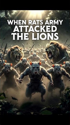 😱 When Rats Army Attacked The Lions 😡 #lion #attack