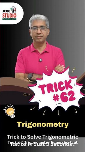 Trick #62 – Trigonometry Super Shortcut in Just 5 Seconds! 🔥#mathstricks