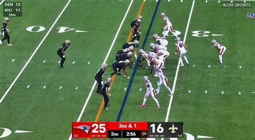 Patriots Rookie RB TreVeyon Henderson Suffers “Real Life Madden Glitch” That Had Him Looking Like He Was "Seeing Ghosts" During Strange Play vs. Saints [VIDEO]