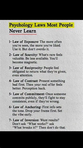 7 Psychology Laws Most People Never Learn (But Use Every Day)