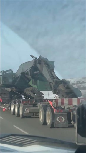 Kenworth W900 hauling log loader on highway 22 #semitruck #automobile