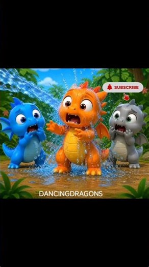 Dragons are playing water! 💦 😱 (Wait for the Loop!) #Shorts