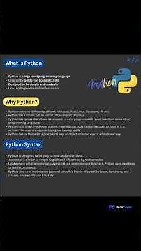 🚀 Learn Python Programming from scratch! #python #programming #learning #coders #coding #code