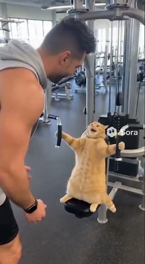 Real Footage: Cat Training Like a Bodybuilder