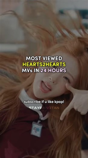 Most viewed HEARTS2HEARTS MVs in 24 hours #h2h #hearts2hearts #staybangtan