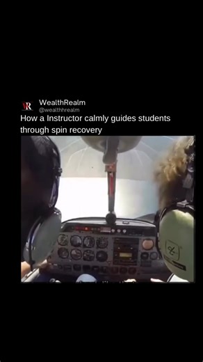 Business | Tech | Entertainment on Instagram: "In aviation training, spin recovery is one of the most critical skills a pilot can learn. It teaches how to regain control after an aircraft enters a dangerous stall and begins to rotate—a situation where instinct must be replaced by precision. Flight instructors play a vital role by staying calm, breaking down each step, and reminding students that recovery is always possible with the right actions. During training, they demonstrate how to cut powe