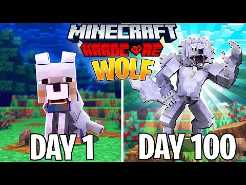 I Survived 100 DAYS as a WOLF in Hardcore Minecraft!