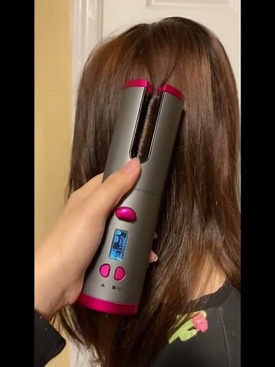 Magical Appliance Cordless Automatic Hair Curler With Ceramic Rotating Barrel, 6 Temp And Timer