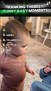 Big sibling meets baby for the first time 😂#funny #kidsbelike #newbornbaby