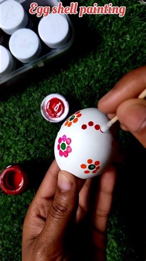 Egg shell painting /egg shell art and craft /egg shell craft. #eggshell #eggshells #shellart #viral