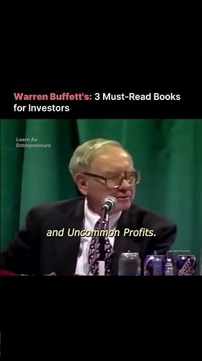 The 3 Investing Books Warren Buffett Recommends Everyone Reads 📚💰#warrenbuffett #finance #Shorts