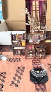 Finally had the chance to finish the Beyond Library Max book nook by CCCDF. I did the standard version awhile back from another company, but this one is bigger and has far more details. Check out the dinosaur and the globe—twoof my favorites! This set was next level as it not only included glue and tweezers, but a little hammer for tapping those stubborn pieces into place as well! I used the entire tube of glue assembling this to ensure anything not snapped in firmly was connected permanently. W