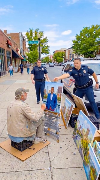 Police Surprised This Street Artist With A Gallery #shorts #humanity