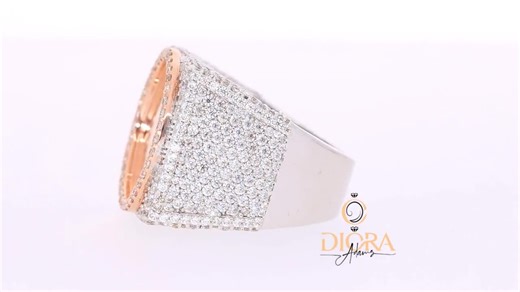 S925 Silver Memory Frame Ring – Rose-white Gold Plated CZ Stone - Etsy