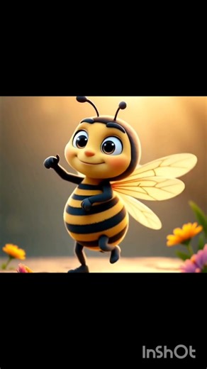 🐝🐝cute bee happily dancing #shortsfeed #cartoon #funny#trending #ytshorts #hunnybee